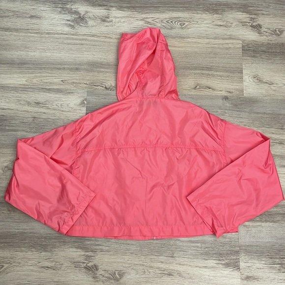 ASOS Pink Cropped Long Sleeve Zip Front Lightweight Windbreaker Hoodie Size 2 - Picture 6 of 14